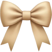 beige bow sticker