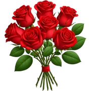 bouquet of red roses sticker