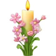 Spring candle with flowers  sticker
