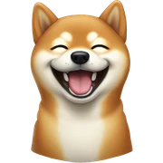 laughing shiba inu sticker