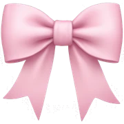 bow in light pink sticker