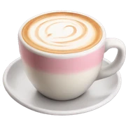 Soft pink latte art sticker