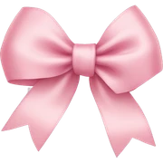 light pink ribbon bow sticker