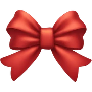 Red bow sticker