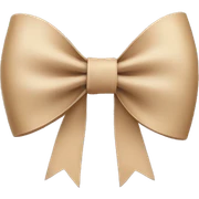 Beige bow  sticker