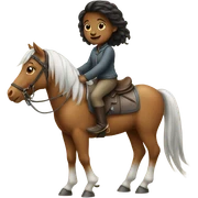 A small girl on a horse sticker