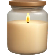 Aesthetic beige candle in the jar  sticker