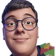 smiling boy with glasses sticker