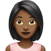 black hair women sticker