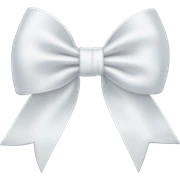 white satin bow sticker