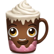 Girly hot chocolate with cream sticker