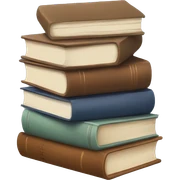 neutral stack of books sticker