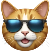 Cat with sunglasses sticker