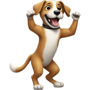 dog dancing  sticker