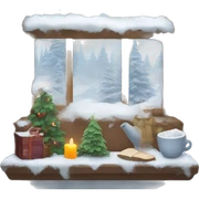 Cozy winter window sticker