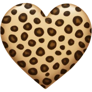 Leopard heart sticker