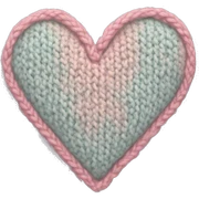Pastel knit heart sticker
