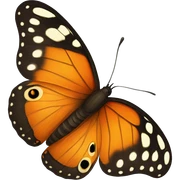 Orange butterfly  sticker