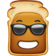Toast with glasses on kaya jam
 sticker