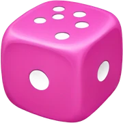 Pink dice  sticker