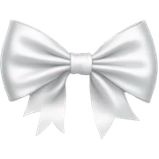 white satin bow sticker