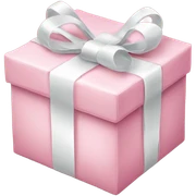 Light pink Christmas gifts under a white Christmas tree  sticker