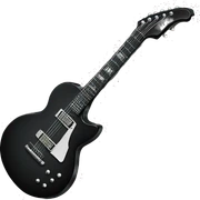 Black guitar sticker