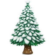 Snowy Christmas tree sticker