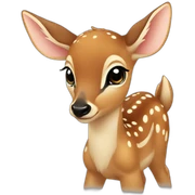 Baby deer love sticker