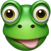 Frog with makeup sticker