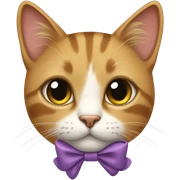 Cat with a bow sticker