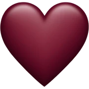 burgundy heart sticker