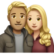 White couple cuddling  sticker