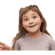 smiling girl with brown hair sticker