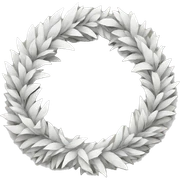 White wreath  sticker