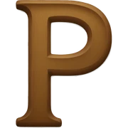 Letter P sticker