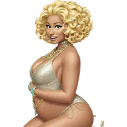 blonde beauty with jewelry sticker
