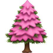Pink cristmass tree  sticker