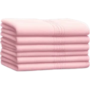 a stack of light pink towels sticker