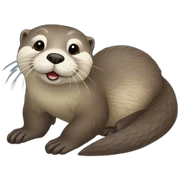Loutre sur neige sticker