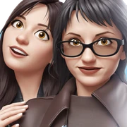 casual girls in leather jackets sticker