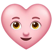 light pink heart sticker