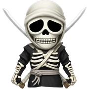 Skeleton ninja sticker