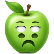 Green apple sticker