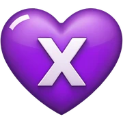 The white Letter “x” inside a Purple Heart sticker