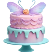 Fairy pastel cake sticker