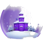 Snow globe purple sticker