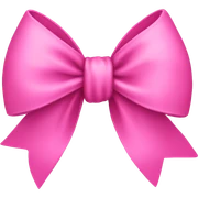 Pink bow sticker
