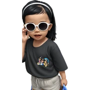 girl with black hair sunglasses sticker