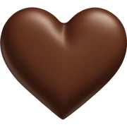 Chocolate brown heart sticker